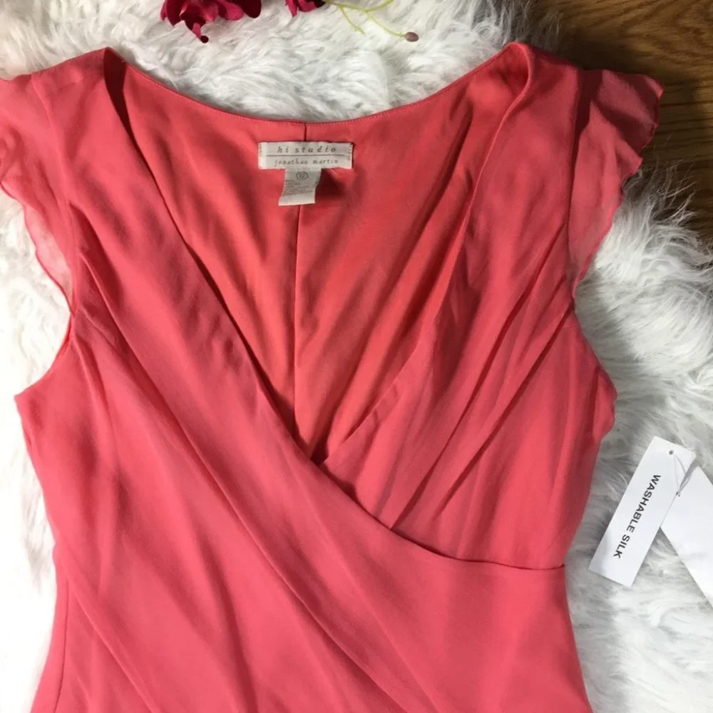 HI STUDIO Asymmetrical Ruffles Hem Dress (W1-180) ⁂ - Picture 7 of 10